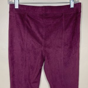 EXPRESS Leggings Burgundy Hem Exposed Zippers